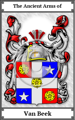 Van Beek Family Crest Download (JPG)  Book Plated - 150 DPI